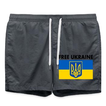 Free ukraine - Badeshorts - Anthrazit - Vorne - AI Model Male 185 light (185cm)