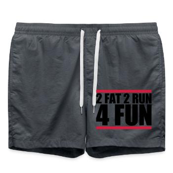 Balken 2 Fat - Badeshorts - Anthrazit - Vorne - AI Model Male 185 light (185cm)