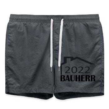 Bauherr 1 - Badeshorts - Anthrazit - Vorne - AI Model Male 185 light (185cm)
