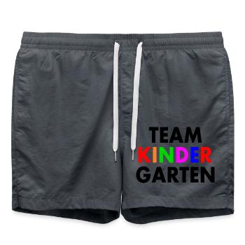 Team kindergarten - Badeshorts - Anthrazit - Vorne - AI Model Male 185 light (185cm)