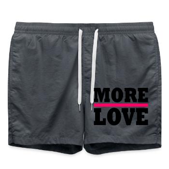 More love - Badeshorts - Anthrazit - Vorne - AI Model Male 185 light (185cm)