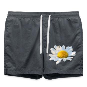 Marguerite fleur blanche Fleur d’oie - Short de bain - charbon - Devant - AI Model Male 185 light (185cm)