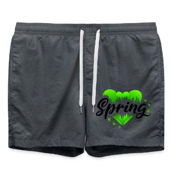 Printemps Début des cœurs de printemps - Short de bain - charbon - Devant - AI Model Male 185 light (185cm)