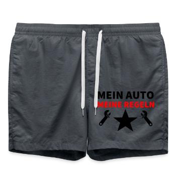 Auto - Badeshorts - Anthrazit - Vorne - AI Model Male 185 light (185cm)