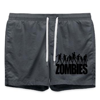 Scary Walking Zombies Horreur Halloween Costume - Short de bain - charbon - Devant - AI Model Male 185 light (185cm)