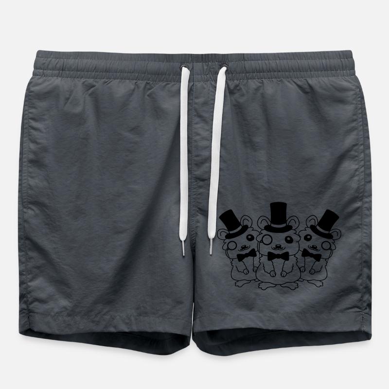 3 monocle cylinder hamster - Swim Trunks - anthracite
