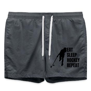 Field Hockey Hockey Player Hockey Floorball Gift - Swim Trunks - anthracite - Front - AI Model Male 185 light (185cm)
