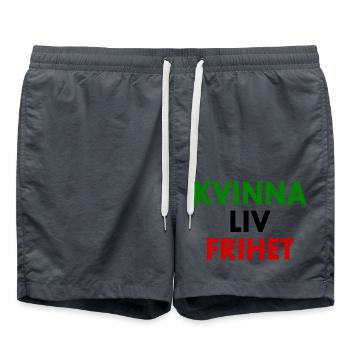 LIBERTÉ DE VIE DE LA FEMME - Short de bain - charbon - Devant - AI Model Male 185 light (185cm)