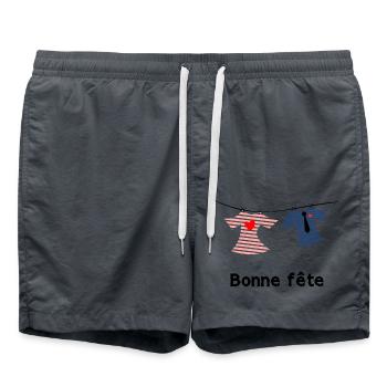BONNE FÊTE. FÊTE DES MÈRES. FÊTE DES PÈRES. FÊTE - Short de bain - charbon - Devant - AI Model Male 185 light (185cm)