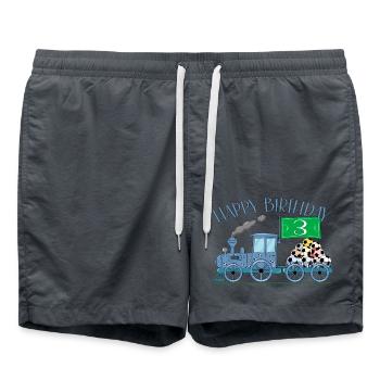 Train pour enfants Chemin de fer Joyeux anniversaire Football 3 - Short de bain - charbon - Devant - AI Model Male 185 light (185cm)