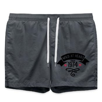 1974 - Badeshorts - Anthrazit - Vorne - AI Model Male 185 light (185cm)