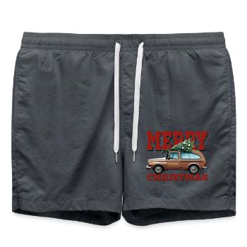 merry christmas - Badeshorts - Anthrazit - Vorne - AI Model Male 185 light (185cm)