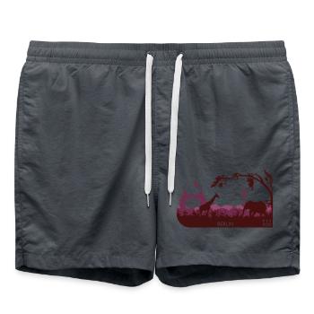 VIA ZOO Rouge - Short de bain - charbon - Devant - AI Model Male 185 light (185cm)