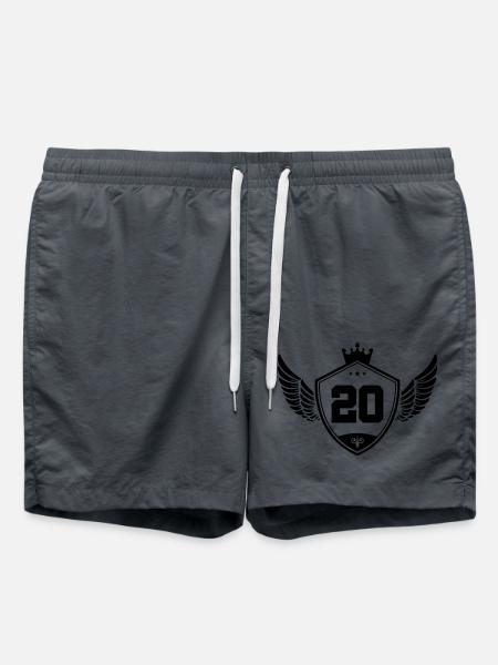 20 wappen krone - Badeshorts - Anthrazit