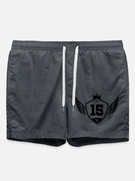 15 wappen krone - Badeshorts - Anthrazit