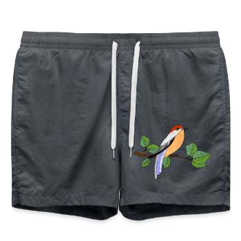 Oiseau coloré - Short de bain - charbon - Devant - AI Model Male 185 light (185cm)