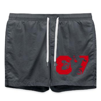 Moto 87 motard - Swim Trunks - anthracite - Front - AI Model Male 185 light (185cm)