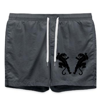 Panthères noires - Short de bain - charbon - Devant - AI Model Male 185 light (185cm)
