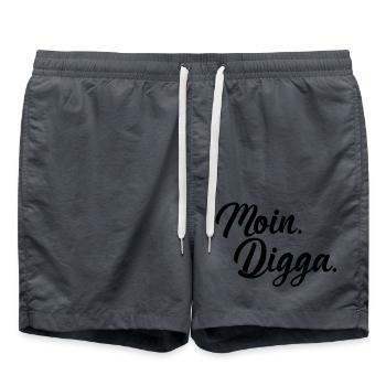 Moin Digga - Swim Trunks - anthracite - Front - AI Model Male 185 light (185cm)