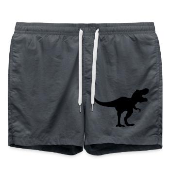 Dinosaur Trex - Swim Trunks - anthracite - Front - AI Model Male 185 light (185cm)