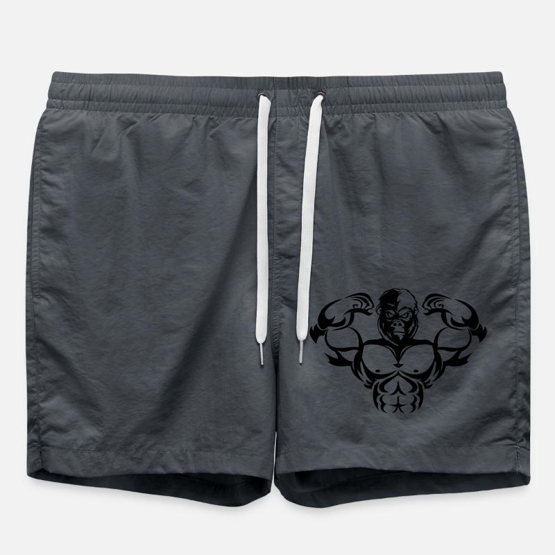 strong gorilla - Badeshorts - Anthrazit