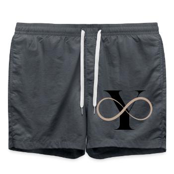 Lettre y infinie - Short de bain - charbon - Devant - AI Model Male 185 light (185cm)