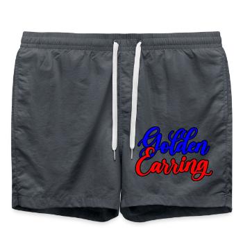 Boucle d’oreille dorée - Musique - Short de bain - charbon - Devant - AI Model Male 185 light (185cm)