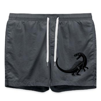 Dinosaur Fossil - Swim Trunks - anthracite - Front - AI Model Male 185 light (185cm)