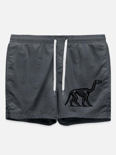 Skeleton Dinosaur - Swim Trunks - anthracite