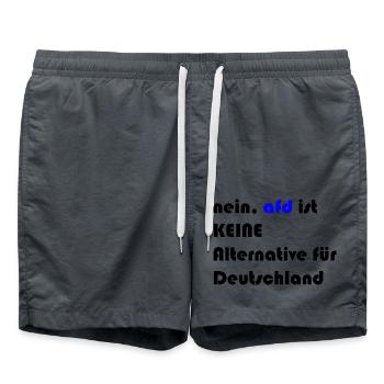 nein, afd ist keine alternative für deutschland - Badeshorts - Anthrazit - Vorne - AI Model Male 185 light (185cm)
