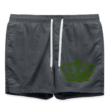 Symbole de la couronne - Short de bain - charbon - Devant - AI Model Male 185 light (185cm)