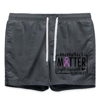 Memories Matter Kampf gegen Alzheimer - Badeshorts - Anthrazit - Vorne - AI Model Male 185 light (185cm)