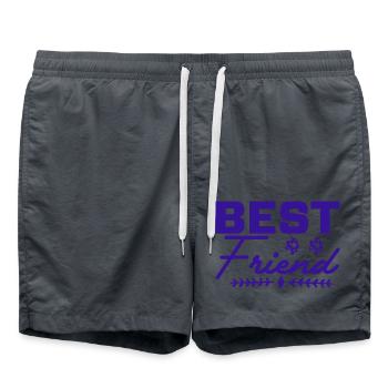 t shirt meilleure amie - Short de bain - charbon - Devant - AI Model Male 185 light (185cm)