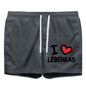 I Love Leberkas - Swim Trunks - anthracite - Front - AI Model Male 185 light (185cm)