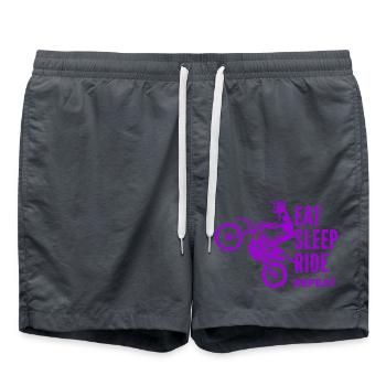 Motorrad Motocross Bike Racing Motorsport - Badeshorts - Anthrazit - Vorne - AI Model Male 185 light (185cm)