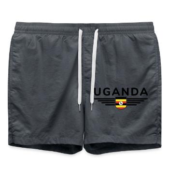 T-shirt de l’Ouganda pour les explorateurs - Short de bain - charbon - Devant - AI Model Male 185 light (185cm)