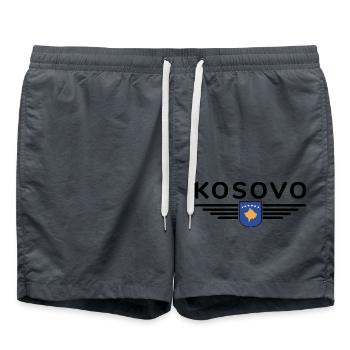 Conception du t-shirt Kosovo Fan - Short de bain - charbon - Devant - AI Model Male 185 light (185cm)