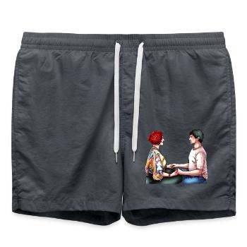 Augenblick - Badeshorts - Anthrazit - Vorne - AI Model Male 185 light (185cm)