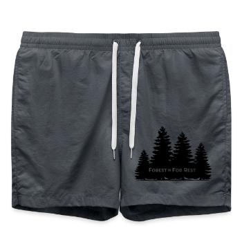 Wald = Zum Ausruhen - Badeshorts - Anthrazit - Vorne - AI Model Male 185 light (185cm)