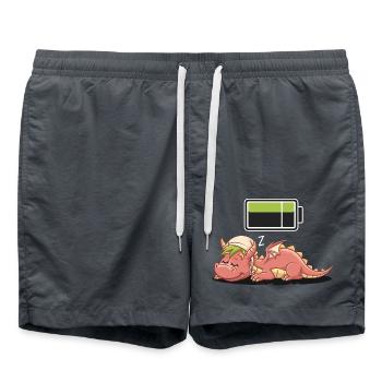 Dragon Sleeping Recharging Night Bedtime - Badeshorts - Anthrazit - Vorne - AI Model Male 185 light (185cm)