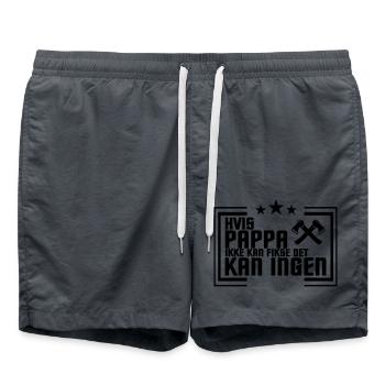 Si papa ne peut pas le réparer, personne ne le peut. - Short de bain - charbon - Devant - AI Model Male 185 light (185cm)