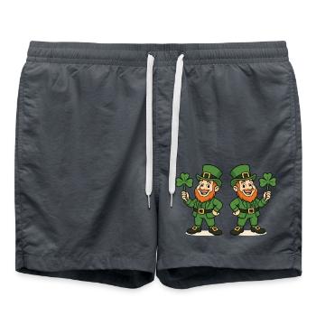 Leprechaun Shamrock 2 - Swim Trunks - anthracite - Front - AI Model Male 185 light (185cm)