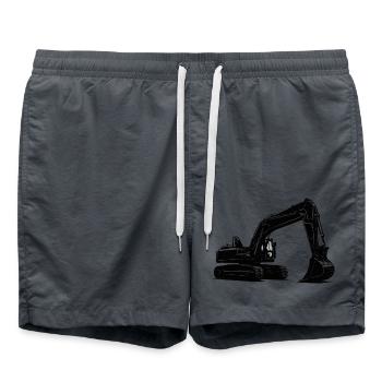 excavatrice - Short de bain - charbon - Devant - AI Model Male 185 light (185cm)