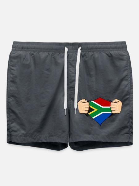 Südafrika Flagge Design - Badeshorts - Anthrazit
