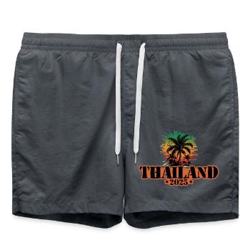 Thaïlande 2025 Palmiers - Short de bain - charbon - Devant - AI Model Male 185 light (185cm)