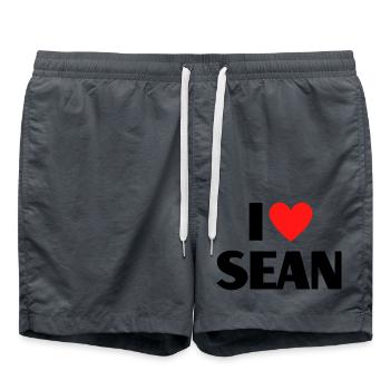 I Love Sean Heart Graphic Name Gift - Swim Trunks - anthracite - Front - AI Model Male 185 light (185cm)