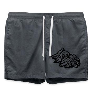 Mountains - Swim Trunks - anthracite - Front - AI Model Male 185 light (185cm)