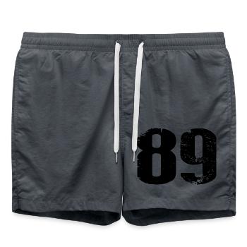 89 Zahl Trikot - Badeshorts - Anthrazit - Vorne - AI Model Male 185 light (185cm)
