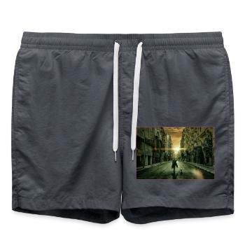 Vous ne pouvez pas marcher - Short de bain - charbon - Devant - AI Model Male 185 light (185cm)