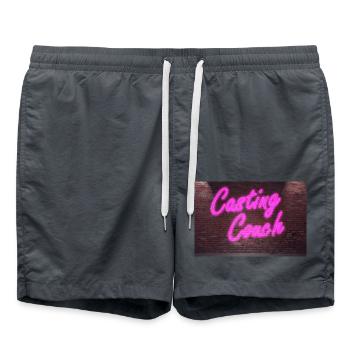 Néon lettrage Casting Couch sur le mur de briques - Short de bain - charbon - Devant - AI Model Male 185 light (185cm)